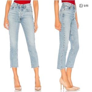 Agolde Riley High Rise Straight Crop Sz 27